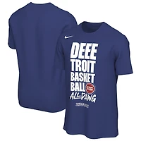 Unisex Nike Blue Detroit Pistons 2026 NBA Playoffs Mantra T-Shirt