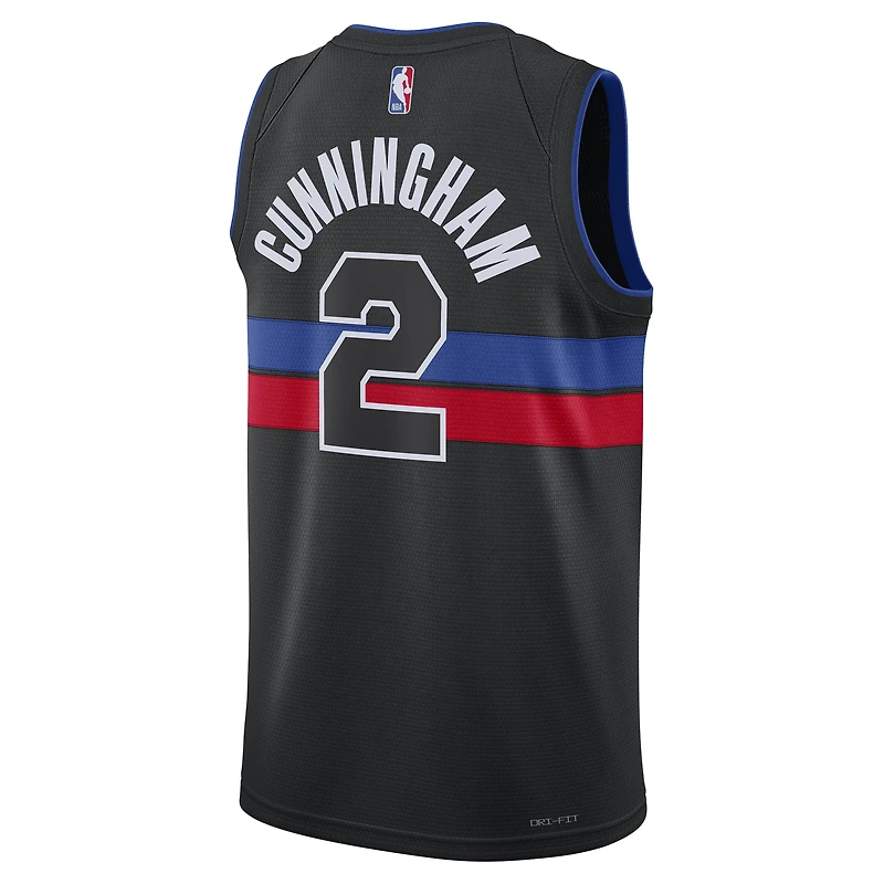 Unisex Nike Cade Cunningham Black Detroit Pistons Swingman Jersey - Statement Edition