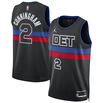 Unisex Nike Cade Cunningham Black Detroit Pistons Swingman Jersey - Statement Edition