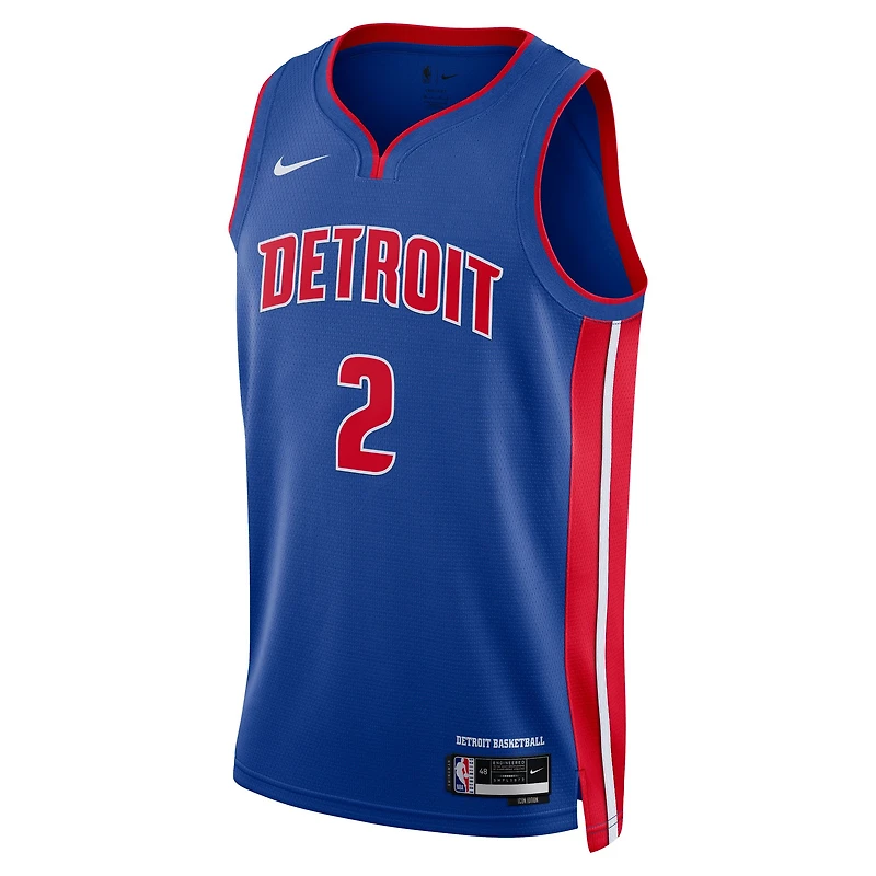 Unisex Nike Cade Cunningham Blue Detroit Pistons Swingman Jersey - Icon Edition