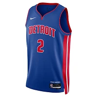 Unisex Nike Cade Cunningham Blue Detroit Pistons Swingman Jersey - Icon Edition
