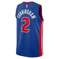 Unisex Nike Cade Cunningham Blue Detroit Pistons Swingman Jersey - Icon Edition