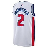 Maillot Nike Cade Cunningham Detroit Pistons Swingman Unisexe Blanc - Édition Association