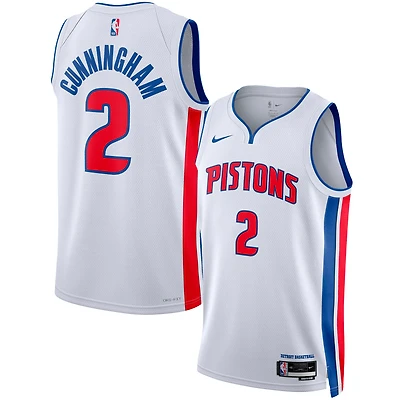Maillot Nike Cade Cunningham Detroit Pistons Swingman Unisexe Blanc - Édition Association