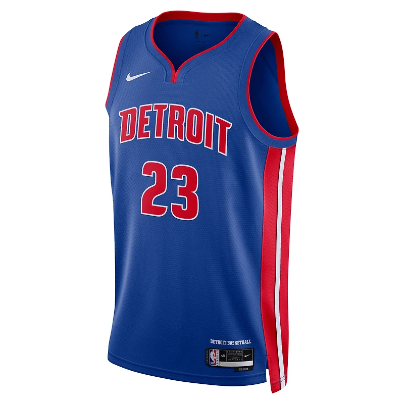Unisex Nike Jaden Ivey Blue Detroit Pistons 2022 NBA Draft First Round Pick Swingman Jersey - Icon Edition