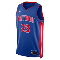 Unisex Nike Jaden Ivey Blue Detroit Pistons 2022 NBA Draft First Round Pick Swingman Jersey - Icon Edition