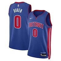 Maillot Swingman unisexe Nike Jalen Duren bleu Detroit Pistons - Édition Icon