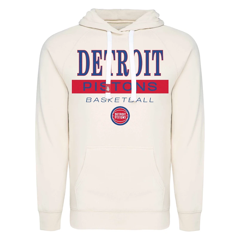 Sweat à capuche unisexe Sportiqe crème Detroit Pistons Olsen