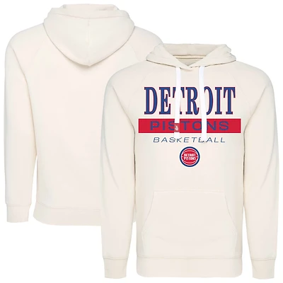 Unisex Sportiqe  Cream Detroit Pistons Olsen Tri-Blend Raglan Hoodie