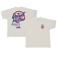Unisex Stadium Essentials Cream Detroit Pistons Wall Script Boxy T-Shirt