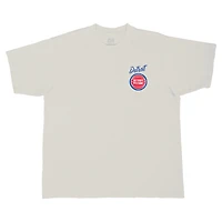 Unisex Stadium Essentials Cream Detroit Pistons Wall Script Boxy T-Shirt