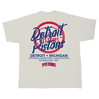 Unisex Stadium Essentials Cream Detroit Pistons Wall Script Boxy T-Shirt
