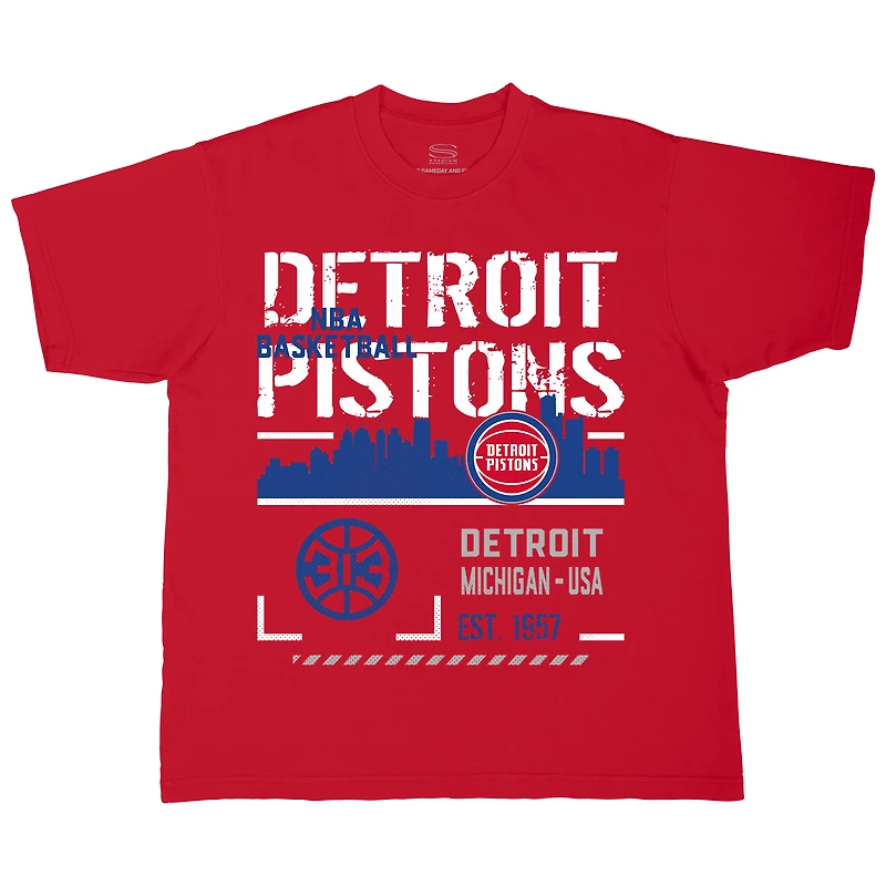 Unisex Stadium Essentials Red Detroit Pistons Hideout Boxy T-Shirt