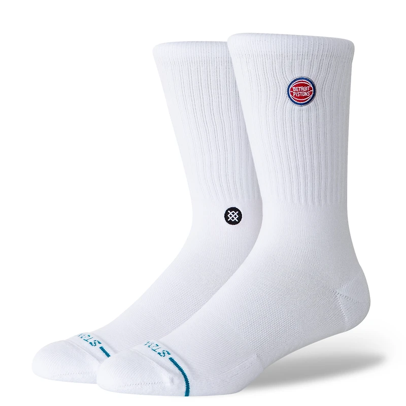 Chaussettes unisexes Stance Detroit Pistons à écusson tricotées mi-mollet