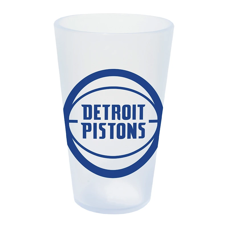 WinCraft Detroit Pistons 16oz. Verre à pinte en silicone Icicle