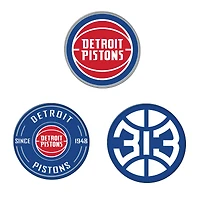 WinCraft  Detroit Pistons 3-Pack Premium Fridge Magnet Set