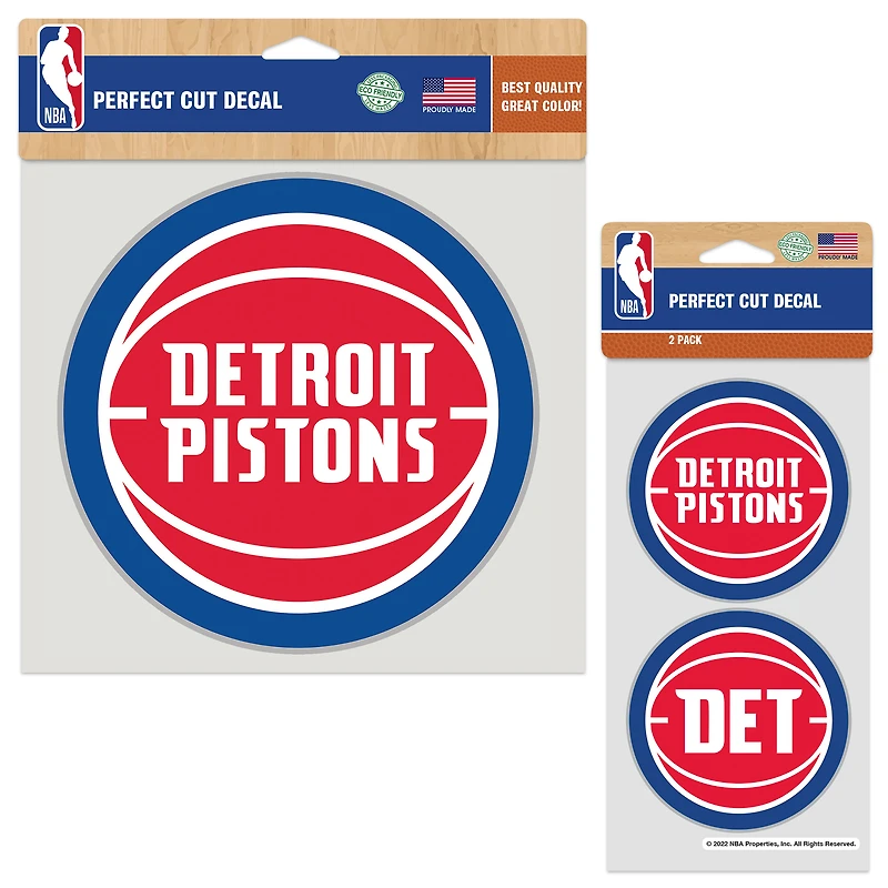 WinCraft Detroit Pistons Perfect Cut Decal Two-Pack Set