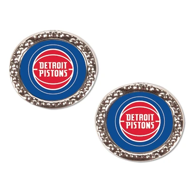 Boucle d'oreille ronde de l'équipe WinCraft Detroit Pistons
