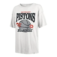 Women's '47  White Detroit Pistons City Edition Down Court Sadie T-Shirt