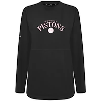 Sweat-shirt à enfiler arqué Beaudry pour femme, noir, Detroit Pistons, fête des mères