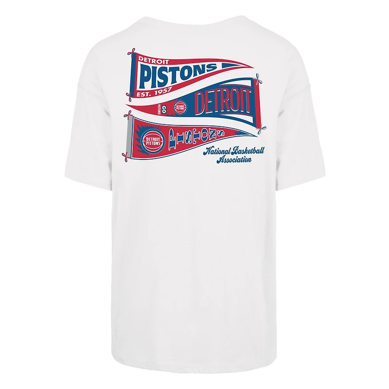 T-shirt Sadie blanc '47 Detroit Pistons pour femmes