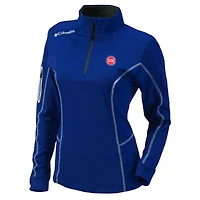Women's Columbia Blue Detroit Pistons Omni-Wick Shotgun Quarter-Zip Pullover Top