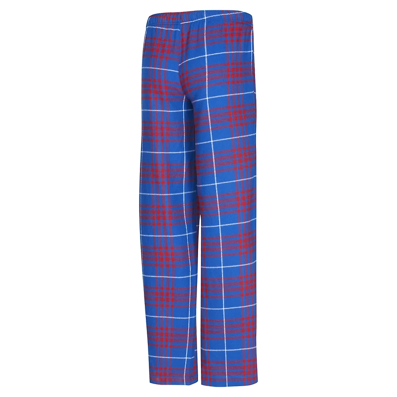 Women's Concepts Sport Blue/Red Detroit Pistons Vector Top & Flannel Pants Sleep Set