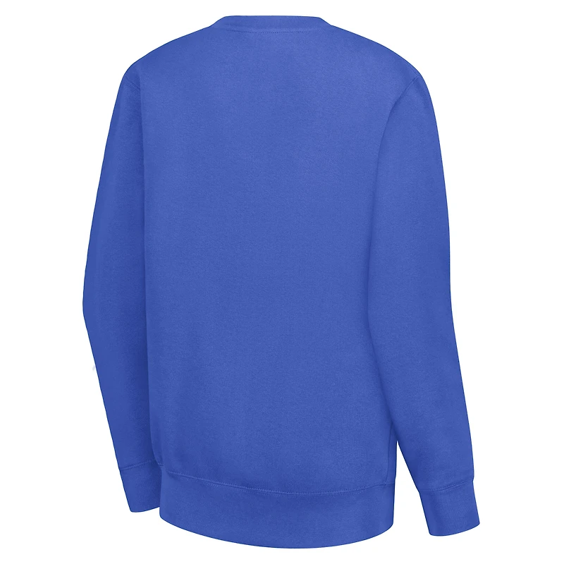 Sweat-shirt en polaire à motif léopard et cœur G-III 4Her par Carl Banks Royal Detroit Pistons pour femme