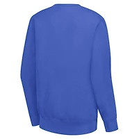 Sweat-shirt en polaire à motif léopard et cœur G-III 4Her par Carl Banks Royal Detroit Pistons pour femme