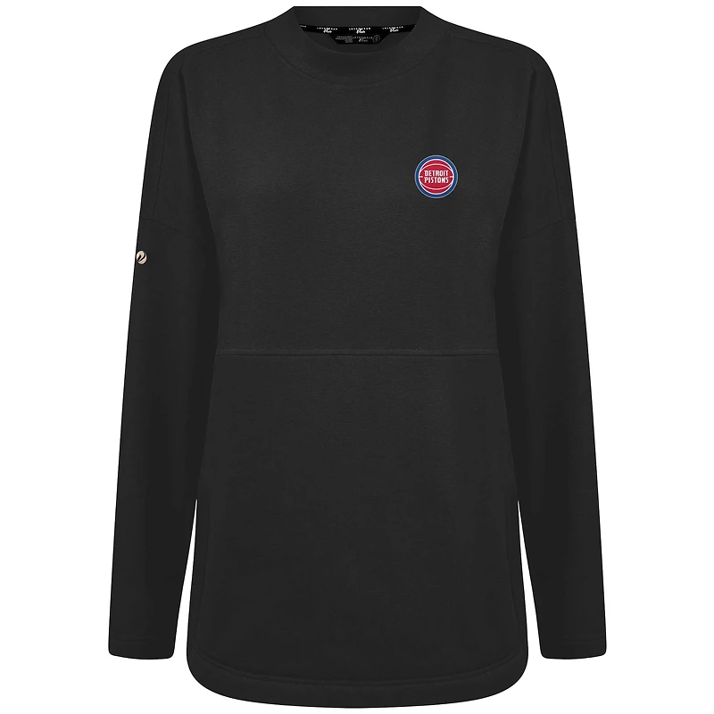 Sweat-shirt à capuche noir Beaudry pour femme des Detroit Pistons de Levelwear