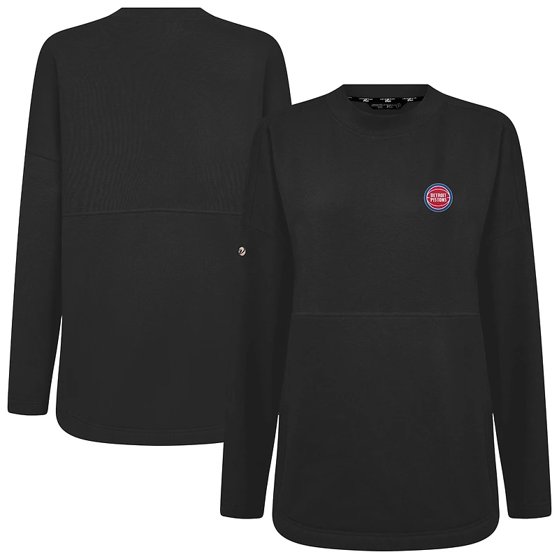 Sweat-shirt à capuche noir Beaudry pour femme des Detroit Pistons de Levelwear