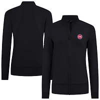Women's Levelwear Black Detroit Pistons Shine Full-Zip Jacket