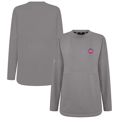 Women's Levelwear Gray Detroit Pistons Beaudry Pullover Sweatshirt