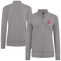 Veste zippée intégrale grise Shine des Detroit Pistons pour femme Levelwear