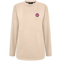 Women's Levelwear Khaki Detroit Pistons Beaudry Pullover Sweatshirt