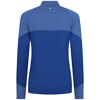 Women's Levelwear Royal Detroit Pistons Classic Stripes Quarter-Zip Top