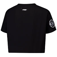 Women's Pro Standard Black Detroit Pistons Jewels Boxy Cropped T-Shirt