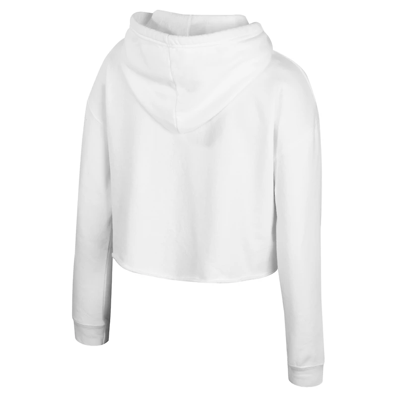 Women's Stadium Essentials White Detroit Pistons Ice Cream Cropped Hoodie