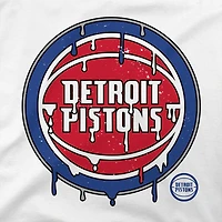 Sweat à capuche court blanc Detroit Pistons Ice Cream pour femme, collection Stadium Essentials