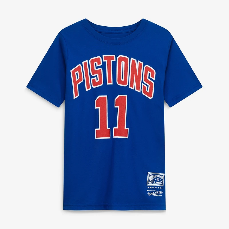 Youth Isiah Thomas Blue Detroit Pistons Hardwood Classics Name & Number T-Shirt