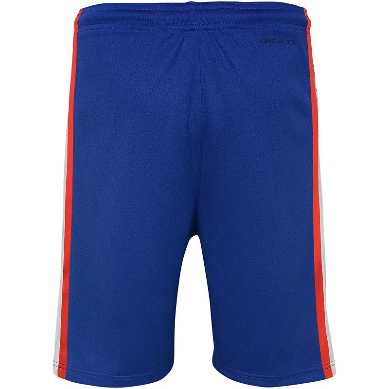 Youth Nike Blue Detroit Pistons Icon Edition Mesh Performance Swingman Shorts