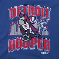 Youth Stadium Essentials  Blue Detroit Pistons Mascot City Elementized T-Shirt