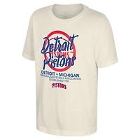 T-shirt Youth Stadium Essentials Natural Detroit Pistons Wallscript