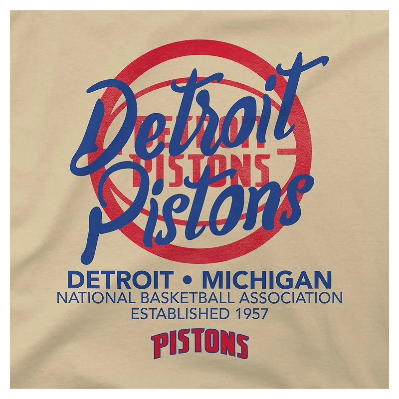 T-shirt Youth Stadium Essentials Natural Detroit Pistons Wallscript