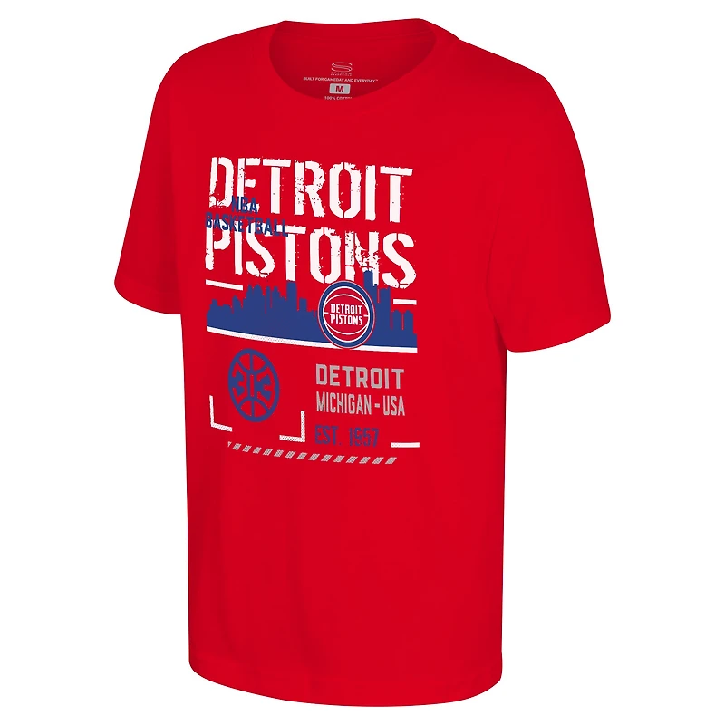 Youth Stadium Essentials Red Detroit Pistons Hideout T-Shirt