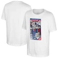 Youth Stadium Essentials White Detroit Pistons Comic Book Cover T-Shirt