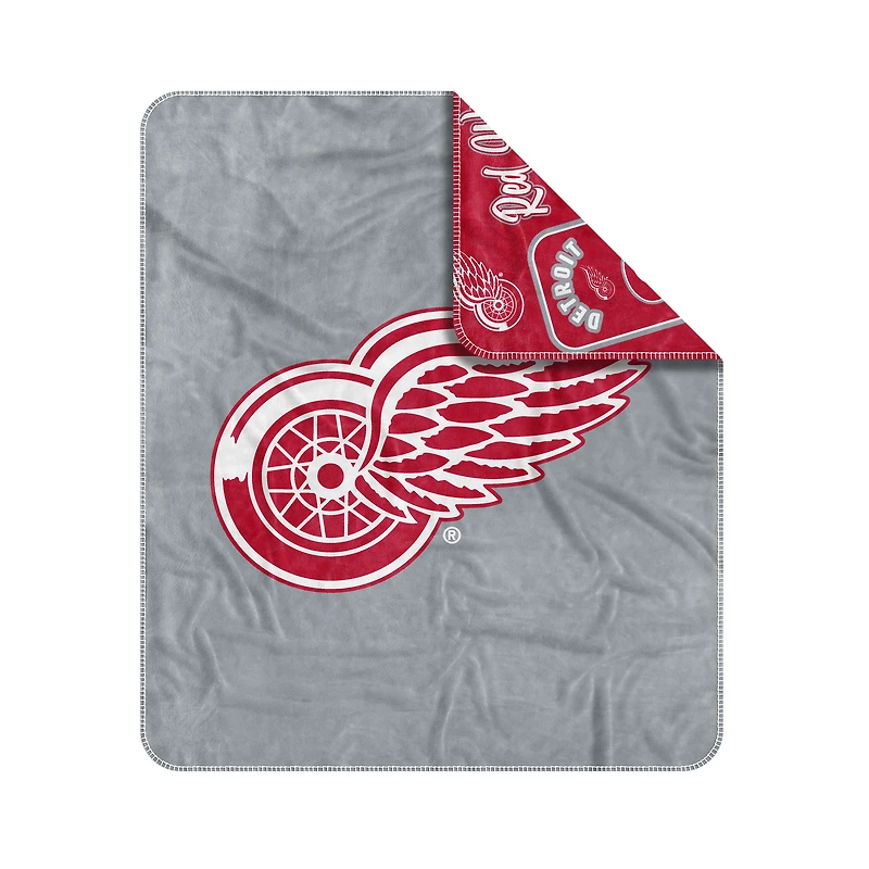 Couverture tissée Dream Weave des Red Wings de Detroit 50" x 60"