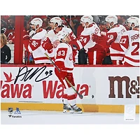 Alex DeBrincat Detroit Red Wings Autographed 8" x 10" Red Wings Debut Photograph