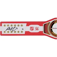 Ceinture de titre WWE Legacy autographiée par Alex DeBrincat des Detroit Red Wings avec inscription « Lets Go Red Wings » - Édition limitée à 5 exemplaires