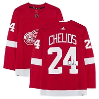 Chris Chelios Detroit Red Wings Autographed Red adidas Jersey
